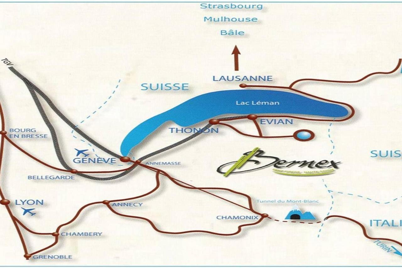 Le 211,Ski Et Randonnee, Lave Linge ,Parking Bernex Zewnętrze zdjęcie